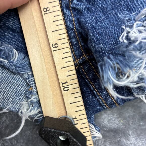 Vintage Levis 501 Jeans Shorts Womens Sz.25 Blue Button Fly Raw Hem Daisy Dukes - Picture 8 of 10